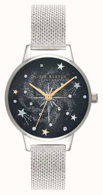 Olivia Burton Himmlisches Starburst-Silber-Mesh-Armband OB16GD85
