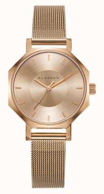 Klasse14 Okto Gold Milanese Mesh Armband 28mm OK17RG002S