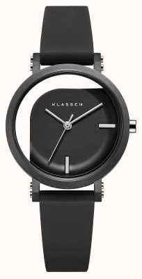 Klasse14 Unvollkommener Winkel 32mm schwarzes Silikonarmband WIM19BK011W