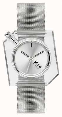 Klasse14 K14 Milanaise-Mesh-Armband aus Silber, 40 mm WKF20SR001M