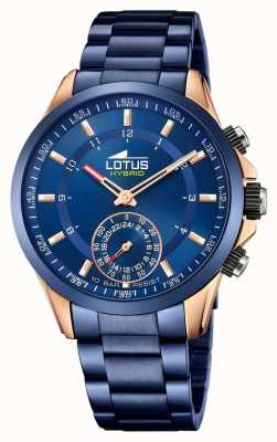 Lotus Vernetzte Herrenuhr | Blau und Roségold | blaues Edelstahlarmband L18809/1
