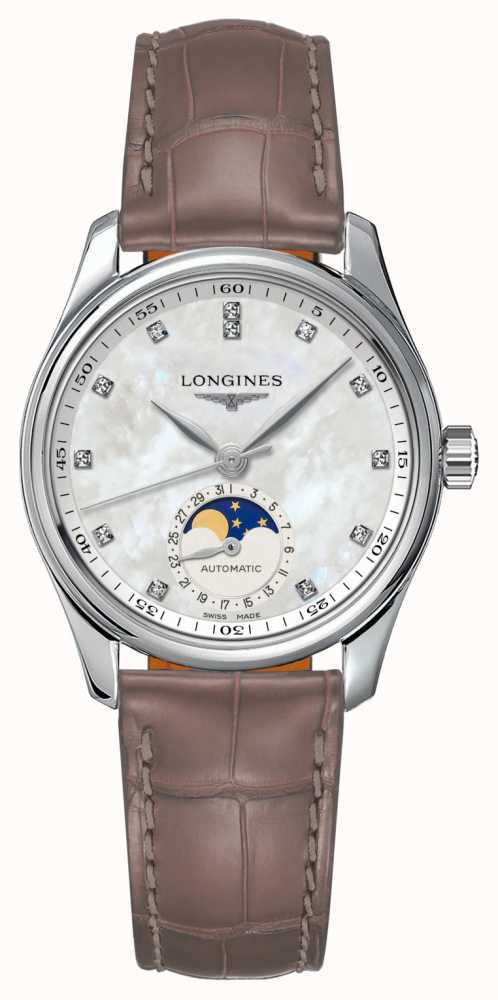 LONGINES Beiges Lederarmband F r Damen Aus Der Master Collection