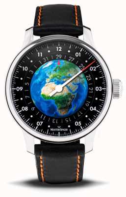 MeisterSinger Edition Planet Erde | wwf | automatisch | schwarzes veganes Armband ED-EARTH
