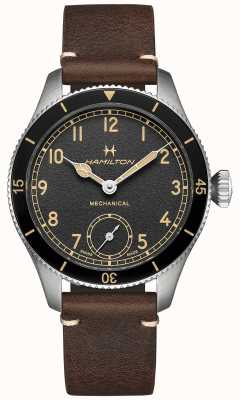 Hamilton Khakifarbenes Edelstahlgehäuse für Pilotenpioniere H76719530