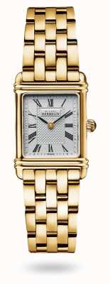 Michel Herbelin Uhr aus goldfarbenem PVD-Edelstahl im Art-déco-Stil 17478/P08B2P