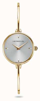 Herbelin Fil Damenarmbanduhr mit silbernem Zifferblatt und vergoldeter PVD-Beschichtung 17206BP11