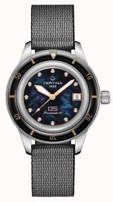 Certina Ds ph200m diamantbesetzte Uhr mit Perlmuttzifferblatt C0362071812600