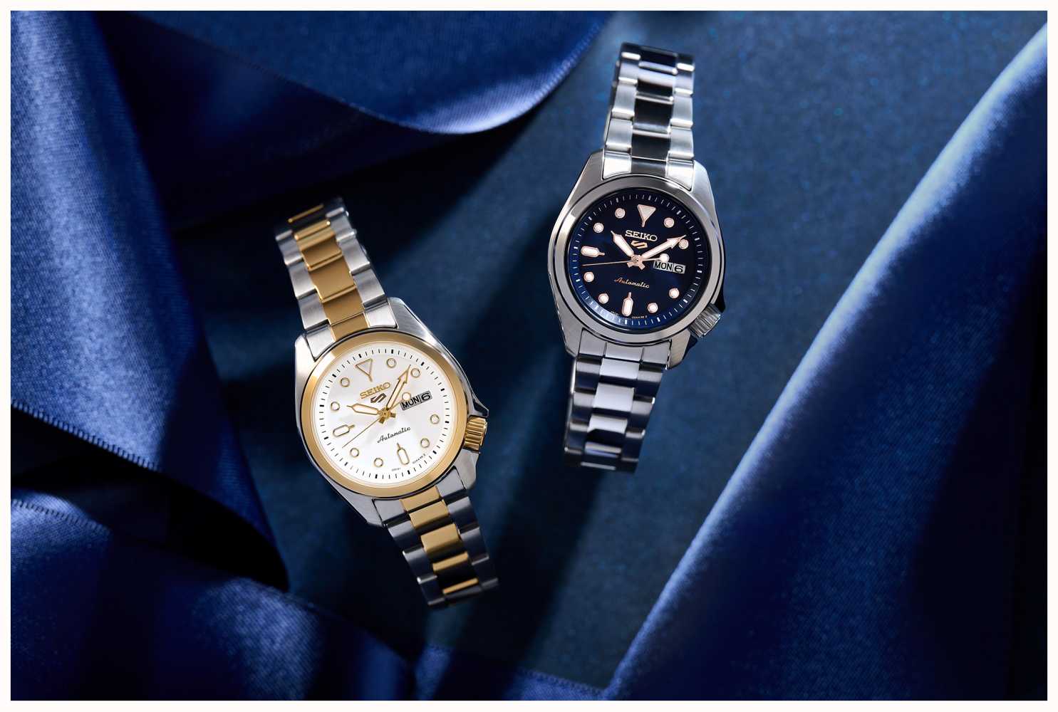Automatische 28mm Uhr First Sport Seiko Class Blaues | Kompakt SRE003K1 | 5 | - Zifferblatt Watches™ DEU
