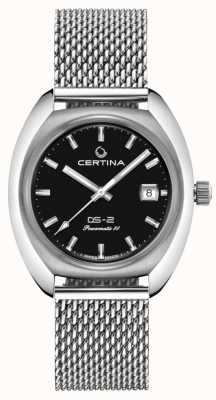 Certina Ds-2 Powermatic 80 schwarzes Ziffernblatt Mesh C0244071105100