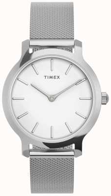 Timex Transcend 31 mm silberfarbenes Mesh TW2U86700