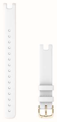 Garmin Nur Lily-Armband (14 mm), weißes italienisches Leder mit cremefarbener Hardware (groß) 010-13068-A6