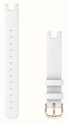 Garmin Nur Lily Strap (14 mm), weißes Leder mit cremefarbener Gold-Hardware 010-13068-A3