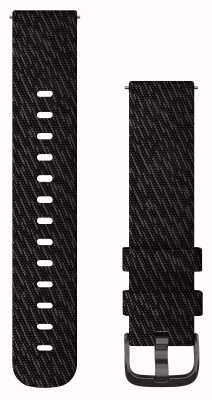Garmin Schnellverschlussband (20 mm), gewebtes Nylon in schwarzem Pfeffer / Schieferbeschläge – nur Band 010-12924-13
