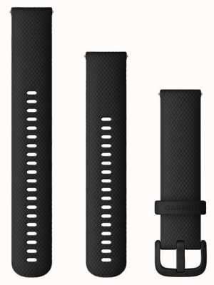 Garmin Schnellverschlussband (20 mm), schwarzes Silikon / schwarze Hardware – nur Band 010-13021-03
