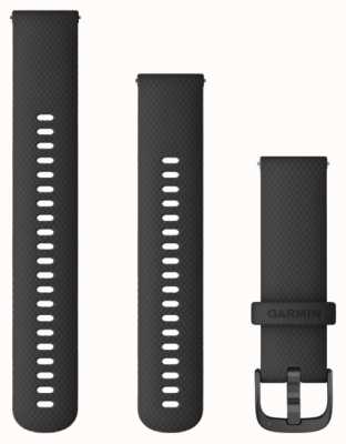 Garmin Nur Schnellverschlussriemen (22 mm), schwarz mit schieferfarbenen Beschlägen 010-12932-21