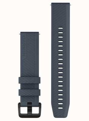 Garmin Schnellverschlussband (20 mm), granitblaues Silikon / schwarze Edelstahlteile – nur Band 010-13076-01