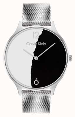 Calvin Klein 2h zweifarbiges Papierzifferblatt | Mesh-Armband aus Edelstahl 25200007