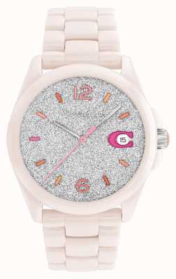 Coach Greyson für Damen | Keramikgehäuse | Glitzerzifferblatt 14503939