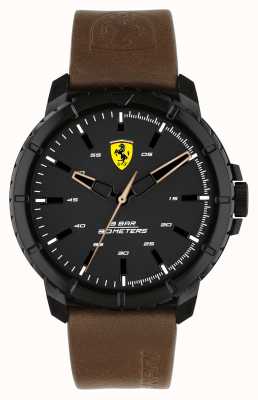 Scuderia Ferrari Forza Evo Uhr mit braunem Lederarmband 0830902