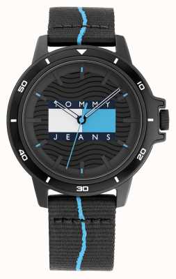 Tommy Jeans Houston 3.0 schwarz / blauer Nadelstreifen 1791999
