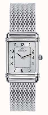 Michel Herbelin Art-déco-Armbanduhr aus Mailänder Mesh 17478/22BM