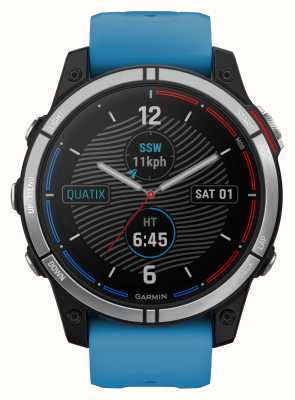 Garmin Quatix 7 Marine GPS Smartwatch blaues Silikonarmband 010-02540-61