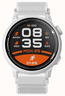 Coros Pace 2 Premium-GPS-Sportuhr mit Nylonarmband – weiß – co-781374 WPACE2-WHT-N