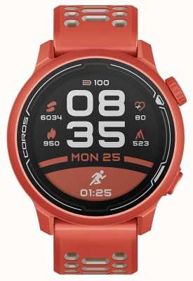 Coros Pace 2 Premium-GPS-Sportuhr mit Silikonarmband – Rot – Co-781664 WPACE2-RED