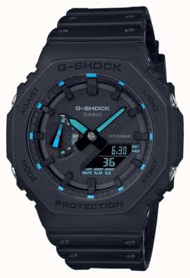 Casio G-Shock 2100 Utility Black Series mit blauen Details GA-2100-1A2ER