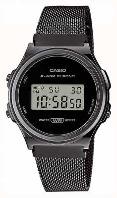 Casio Kollektion schwarz plattierte Digitaluhr A171WEMB-1AEF