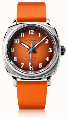 Duckworth Prestex Verimatic | automatisch | orangefarbenes Zifferblatt | orangefarbenes Gummiband D891-05-OR