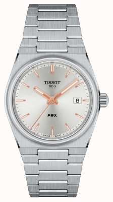 Tissot Prx 40 205 Quarz 35 mm Silber/Roségold T1372101103100