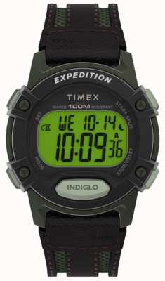 Timex Herren | Expedition | digital | schwarzes Lederband TW4B24400