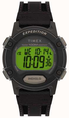 Timex Herren | Expedition | digital | braunes Lederband | TW4B24500