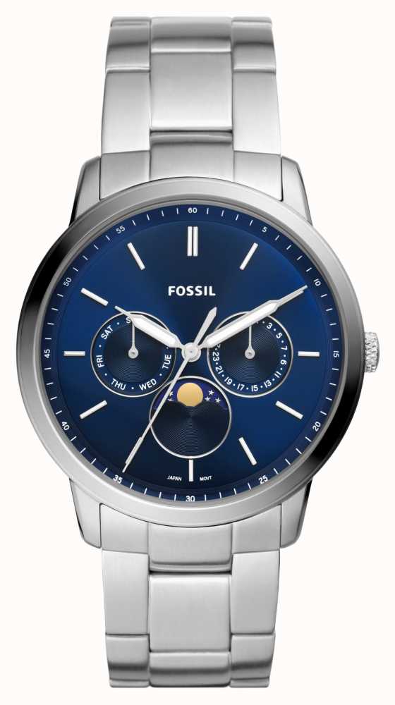 | Chronographenzifferblatt Herren FS5907 DEU Neutral | Class First Edelstahlarmband Watches™ Blaues Fossil -