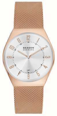 Skagen Grenen roségoldfarbene Uhr mit Mesh-Armband aus Edelstahl SKW6818