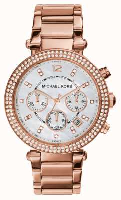 Michael Kors Parker Uhr aus roségoldfarbenem Edelstahl MK5491