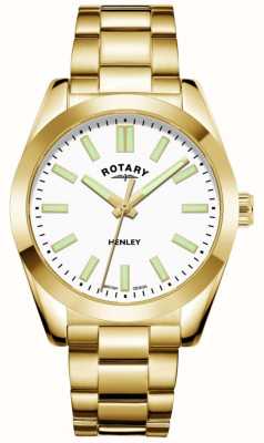 Rotary Damen-Henley | weißes Zifferblatt | goldenes PVD-Armband LB05283/29