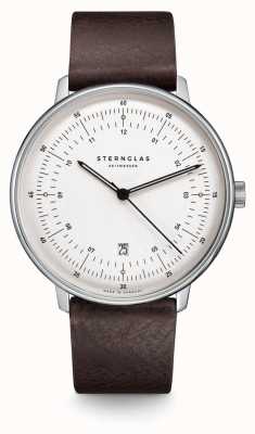 STERNGLAS Hamburg 42mm quarzbraunes Leder S01-HH10-VI11