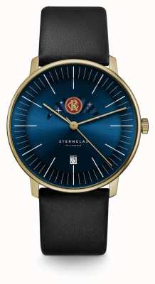 STERNGLAS Limitierte Herrenedition | Edition Roncalli | blaues Zifferblatt | schwarzes Lederarmband S01-RC07-PR08
