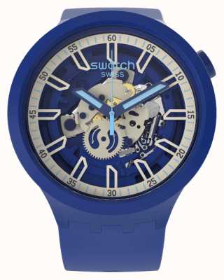 Swatch Big bold iswatch Uhr mit blauem Silikonarmband SB01N102
