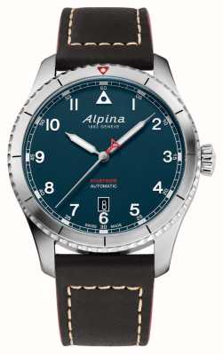 Alpina Starter-Pilot | blaues Zifferblatt | braunes Lederband AL-525NW4S26