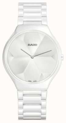 RADO True Thinline-Quarzuhr aus weißer Keramik R27007032