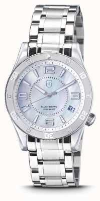 Elliot Brown Bloxworth Hali Perlmuttzifferblatt / Edelstahlarmband 929-203-B60