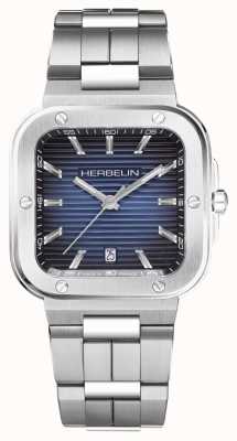 Herbelin Blaue Cap-Camarat-Uhr mit rechteckigem Zifferblatt 12246B15