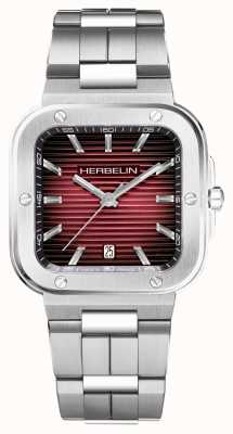 Herbelin Cap Camarat Uhr mit rotem Farbverlauf und rechteckigem Zifferblatt 12246B18