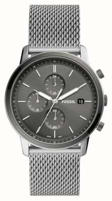 Fossil Herren minimalistisch | graues Chronographenzifferblatt | Mesh-Armband aus Edelstahl FS5944