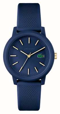 Lacoste 12.12 | blaues Zifferblatt | Uhr mit blauem Harzarmband 2001271