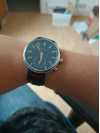 Customer picture of Kronaby Sekel Hybrid-Smartwatch (41 mm), blaues Zifferblatt / schwarzes italienisches Lederarmband S3758/1